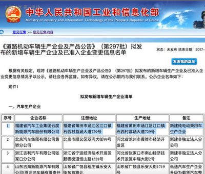云度獲工信部準生證 新興造車企業(yè)第一個吃螃蟹者